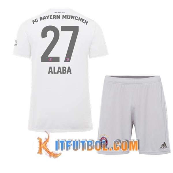 Camisetas Futbol Bayern Munich (ALABA 27) Ninos Segunda 19/20