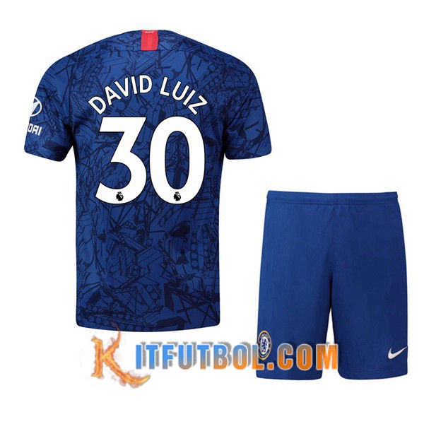 Camisetas Futbol FC Chelsea (David Luiz 30) Ninos Primera 19/20