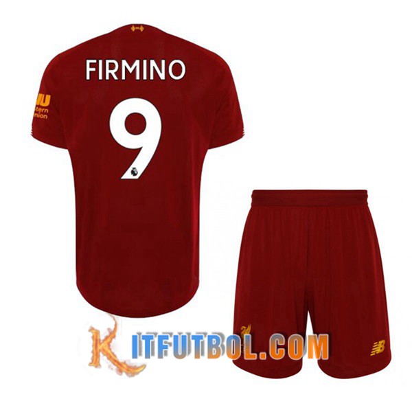 Camisetas Futbol FC Liverpool (FIRMINO 9) Ninos Primera 19/20