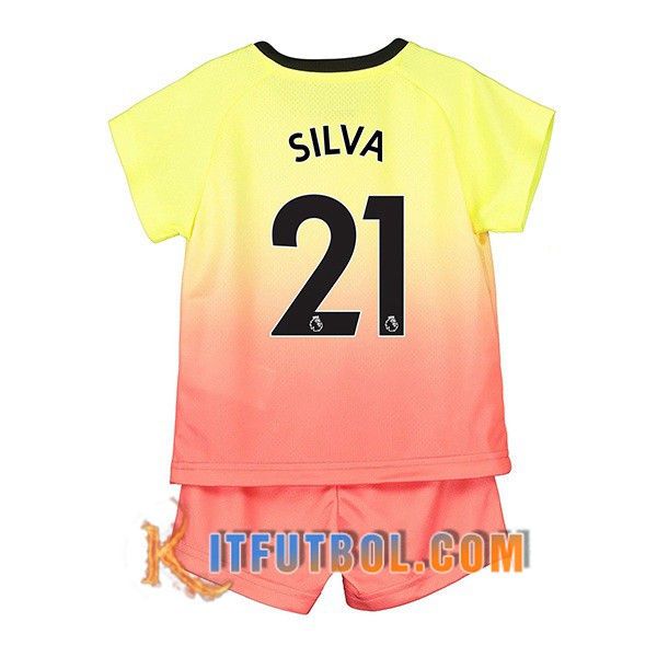 Camisetas Futbol Manchester City (SILVA 21) Ninos Tercera 19/20