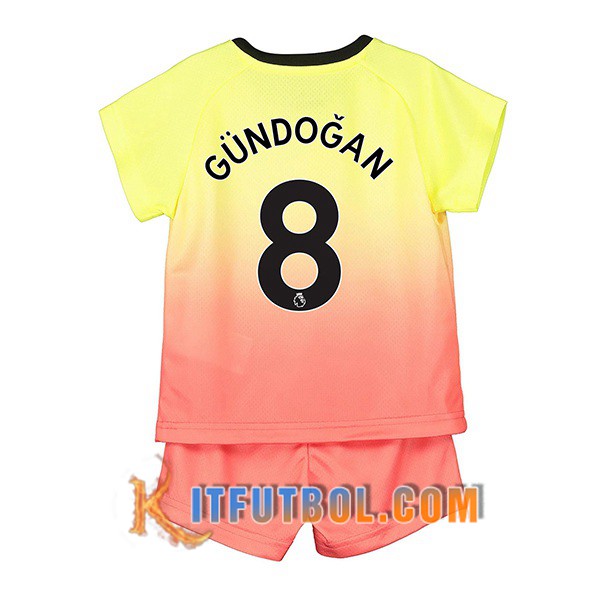 Camisetas Futbol Manchester City (GUNDOGAN 8) Ninos Tercera 19/20