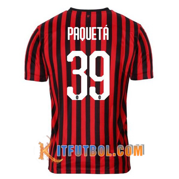 Camisetas Futbol Milan AC (PAOUETA 39) Primera 19/20