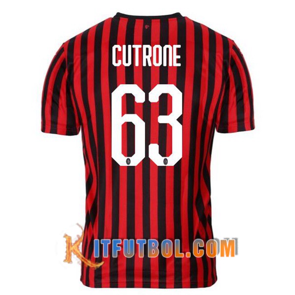 Camisetas Futbol Milan AC (CUTRONE 63) Primera 19/20