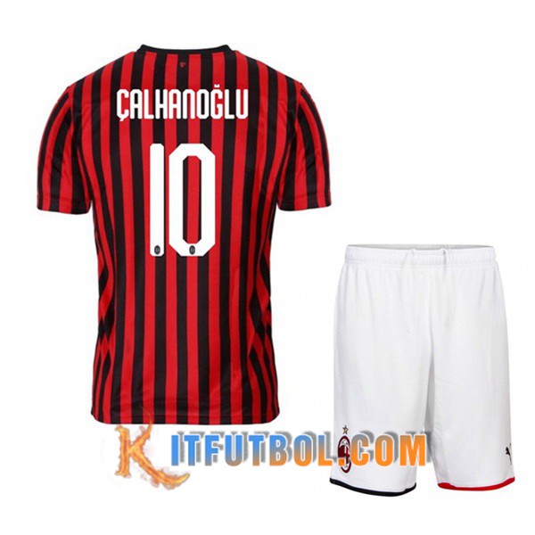Camisetas Futbol Milan AC (CALHANOGLU 10) Ninos Primera 19/20