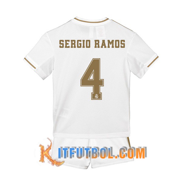Camisetas Futbol Real Madrid (SERGIO RAMOS 4) Ninos Primera 19/20
