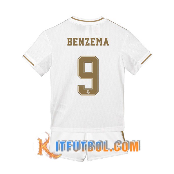 Camisetas Futbol Real Madrid (BENZEMA 9) Ninos Primera 19/20