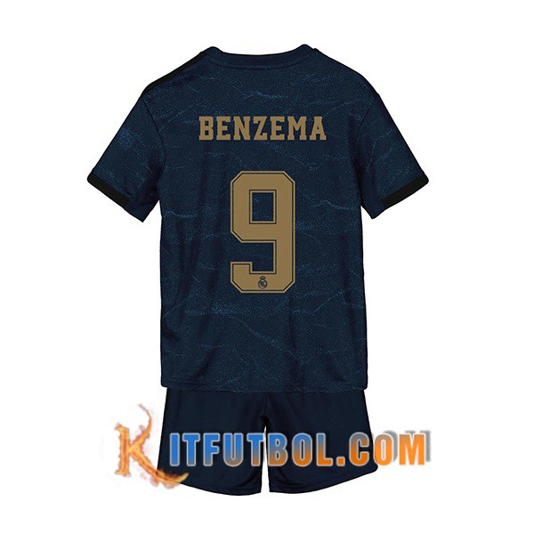 Camisetas Futbol Real Madrid (BENZEMA 9) Ninos Segunda 19/20
