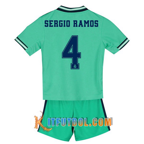 Camisetas Futbol Real Madrid (SERGIO RAMOS 4) Ninos Tercera 19/20