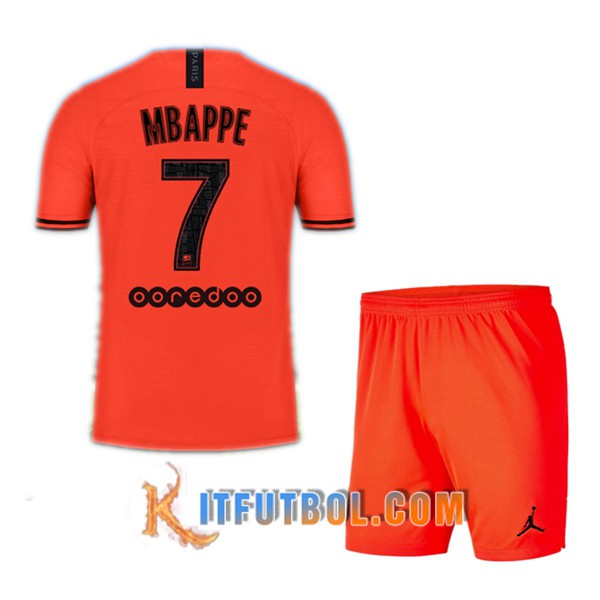 Camisetas Futbol PSG (MBAPPE 7) Ninos Segunda 19/20