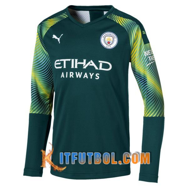 Camiseta Futbol Manchester City Portero Verde 19/20