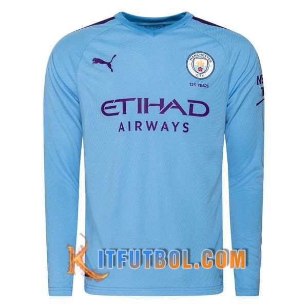 Camiseta Futbol Manchester City Primera Manga Larga 19/20