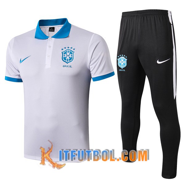 Nueva Polo Futbol Brasil + Pantalones Blanco 19/20