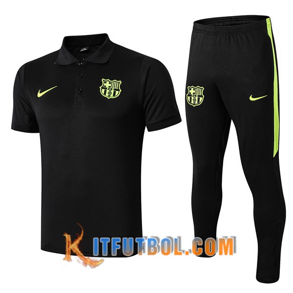 Nueva Polo Futbol FC Barcelona + Pantalones Negro 19/20