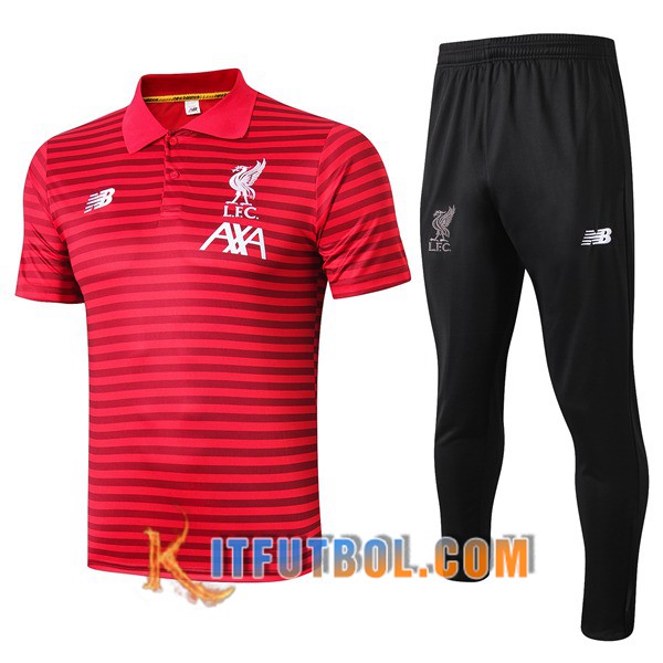 Nueva Polo Futbol FC Liverpool + Pantalones Roja Stripe 19/20