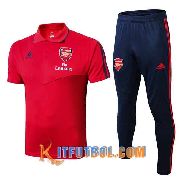 Nueva Polo Futbol Arsenal + Pantalones Roja 19/20