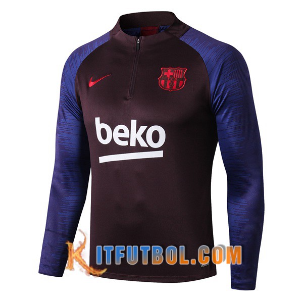 Nueva Entrenamiento Sudadera FC Barcelona Purpura/Azul 19/20