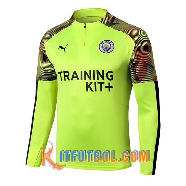 Nueva Entrenamiento Sudadera Manchester City Verde 19/20