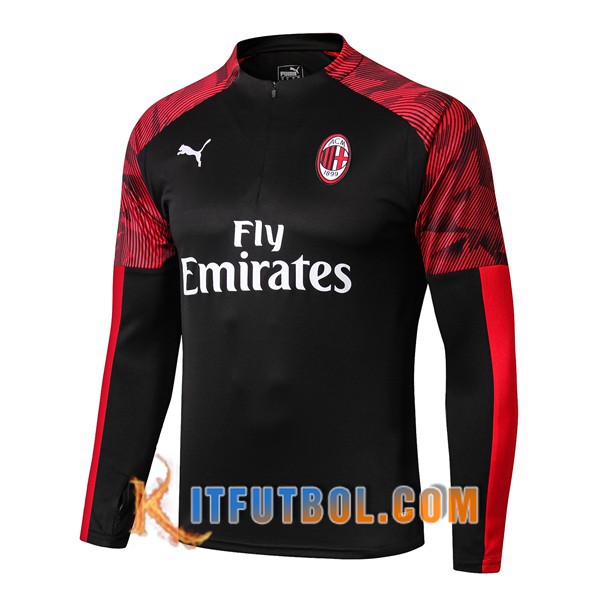 Nueva Entrenamiento Sudadera Milan AC Negro 19/20