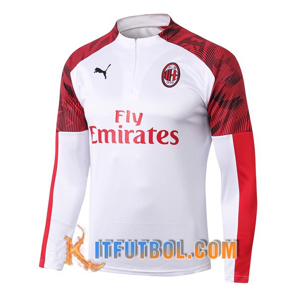 Nueva Entrenamiento Sudadera Milan AC Blanco 19/20