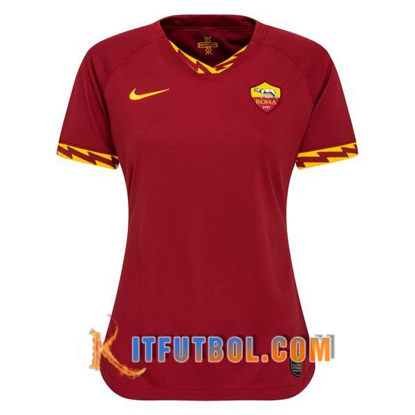Camisetas Personalizadas Futbol AS Roma Mujer Primera 19/20