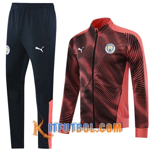 Nueva Chandal Futbol - Chaqueta + Pantalones Manchester City Negro Rosa 19/20