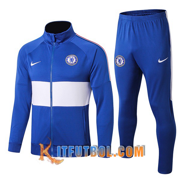 Nueva Chandal Futbol - Chaqueta + Pantalones FC Chelsea Azul Blanco 19/20