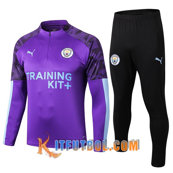 Nueva Chandal Futbol + Pantalones Manchester City Purpura 19/20