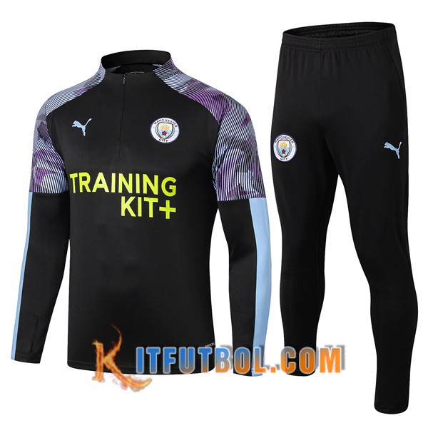 Nueva Chandal Futbol + Pantalones Manchester City Negro Azul 19/20