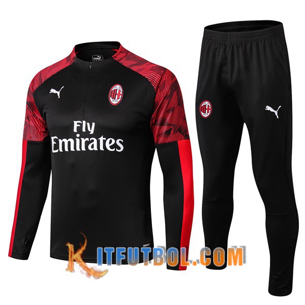 Nueva Chandal Futbol + Pantalones Milan AC Negro 19/20
