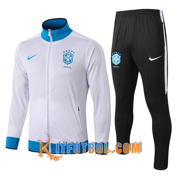 Nueva Chandal Futbol - Chaqueta + Pantalones Brasil Blanco 19/20