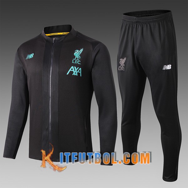 Nueva Chandal Futbol - Chaqueta FC Liverpool Ninos Negro/Verde 19/20