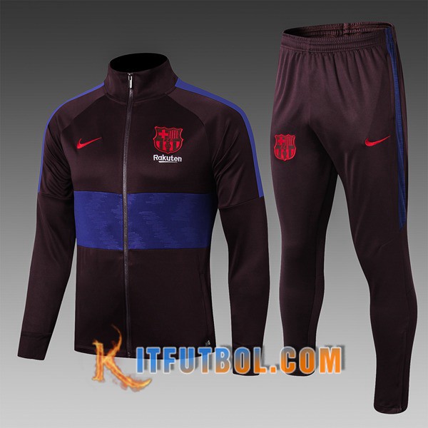 Nueva Chandal Futbol - Chaqueta FC Barcelona Ninos Negro/Azul 19/20
