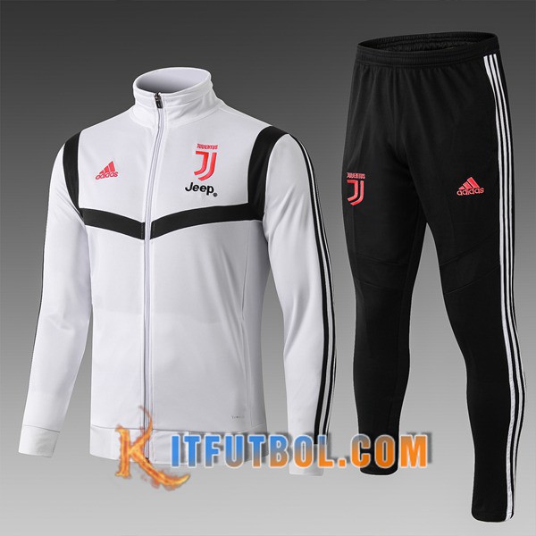 Nueva Chandal Futbol - Chaqueta Juventus Ninos Blanco/Negro 19/20