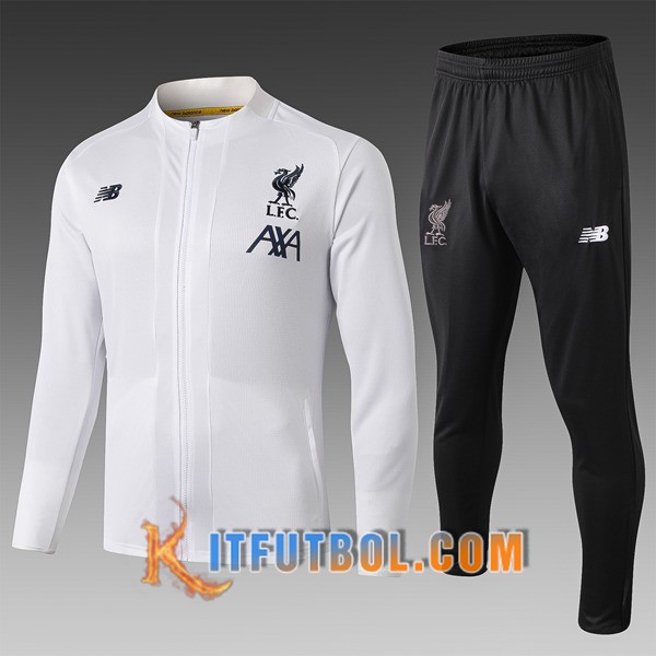 Nueva Chandal Futbol - Chaqueta FC Liverpool Ninos Blanco 19/20