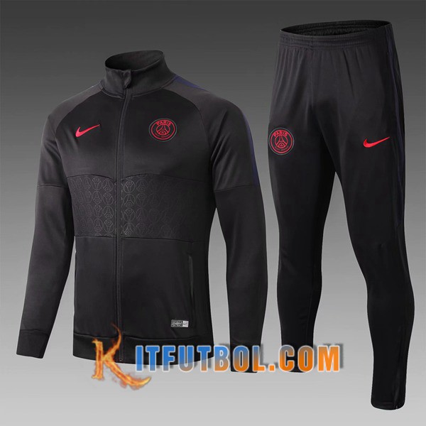 Nueva Chandal Futbol - Chaqueta PSG Ninos Negro 19/20