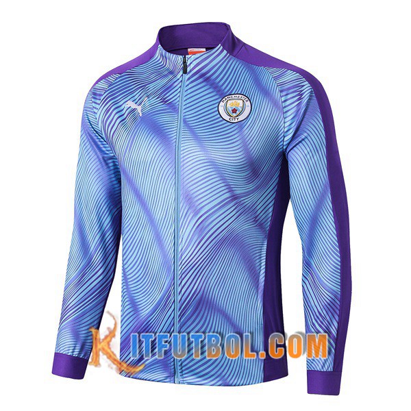 Nueva Chaqueta Futbol Manchester City Azul Purpura 19/20