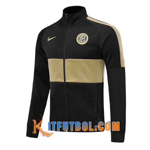 Nueva Chaqueta Futbol Inter Milan Negro Amarillo 19/20