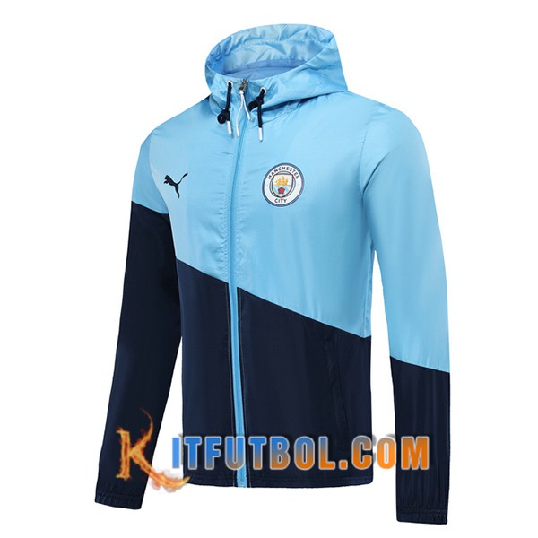 Nueva Chaqueta Futbol Rompevientos Manchester City Azul 19/20