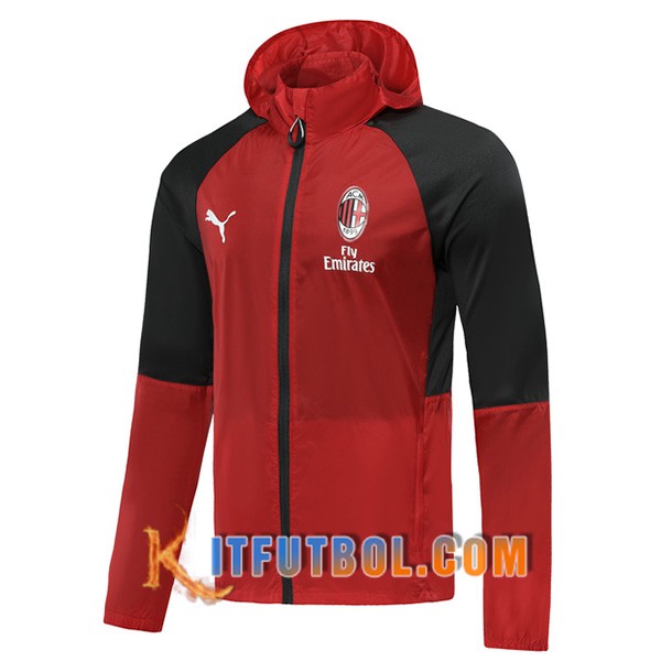 Nueva Chaqueta Futbol Rompevientos Milan AC Roja 19/20