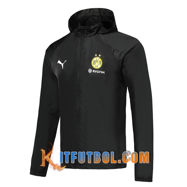 Nueva Chaqueta Futbol Rompevientos Dortmund BVB Negro 19/20