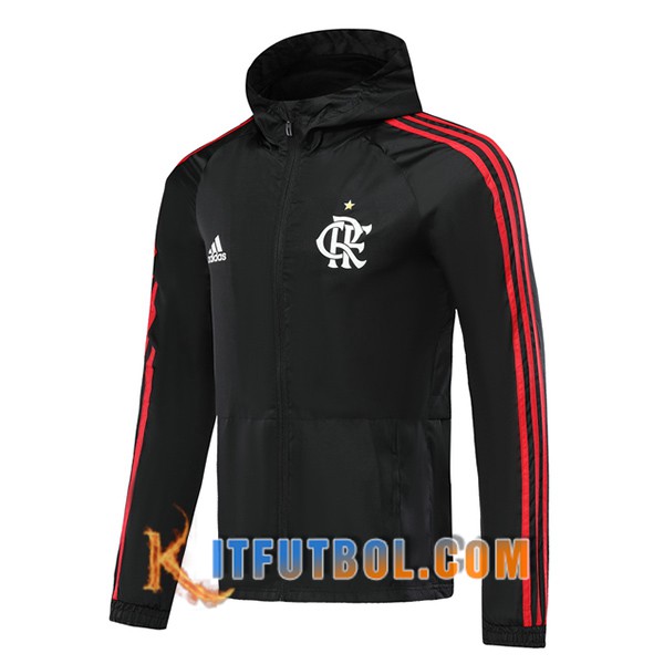 Nueva Chaqueta Futbol Rompevientos Flamengo Negro 19/20
