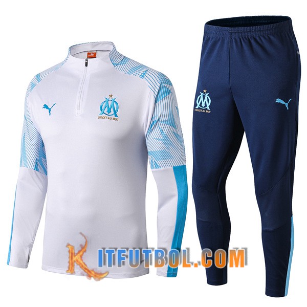 Nueva Chandal Futbol + Pantalones Marsella OM Blanco Azul 19/20