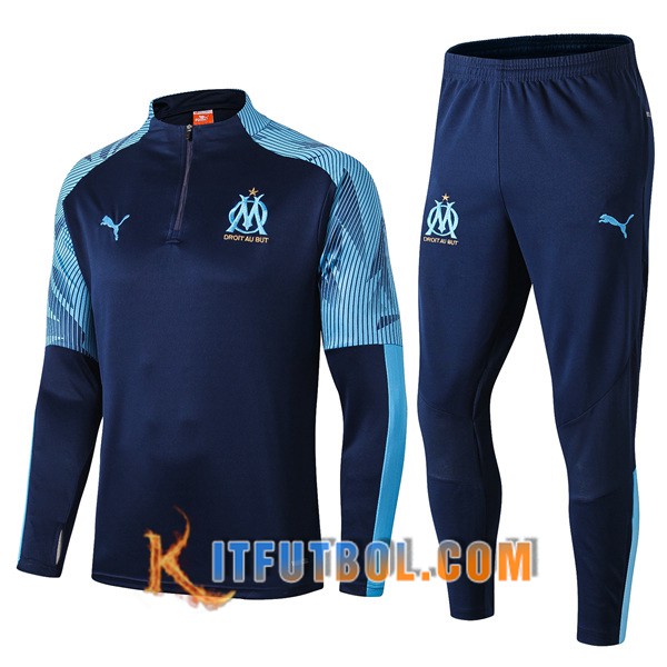 Nueva Chandal Futbol + Pantalones Marsella OM Azul Oscuro 19/20