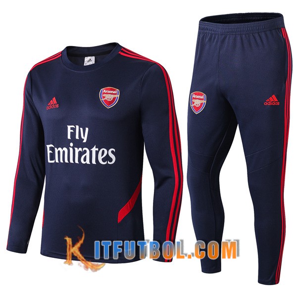 Nueva Chandal Futbol + Pantalones Arsenal Cuello Redondo Azul Oscuro 19/20