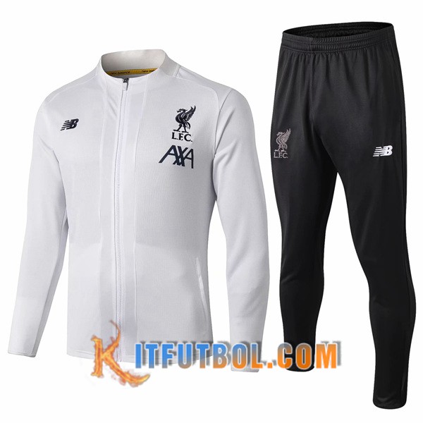 Nueva Chandal Futbol - Chaqueta + Pantalones FC Liverpool Blanco 19/20