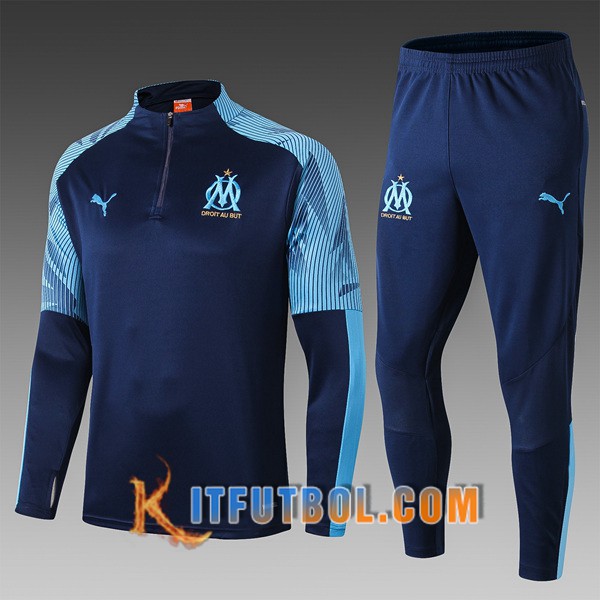 Nueva Chandal Futbol Marsella OM Ninos Azul Oscuro 19/20