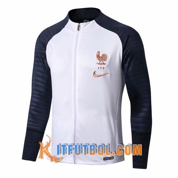 Nueva Chaqueta Futbol Francia Blanco Azul Oscuro 19/20