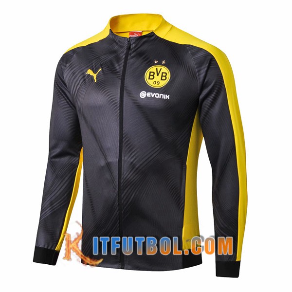 Nueva Chaqueta Futbol Dortmund BVB Gris Amarillo 19/20