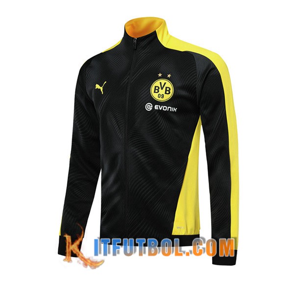 Nueva Chaqueta Futbol Dortmund BVB Negro Amarillo 19/20