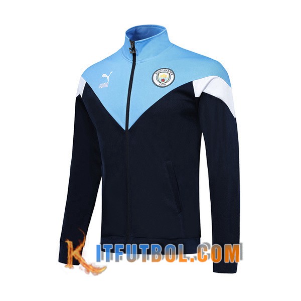 Nueva Chaqueta Futbol Manchester City Negro Azul 19/20